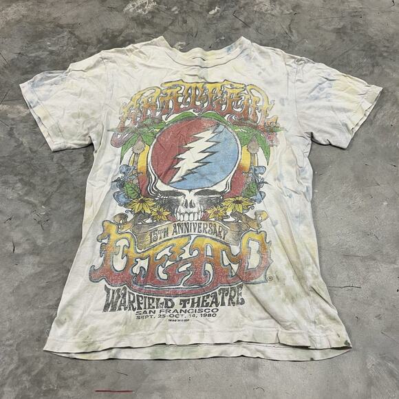 2011 Grateful Dead 15th Anniversary Warfield Theater Repro Graphic T-Shirt Small - Picture 1 of 7